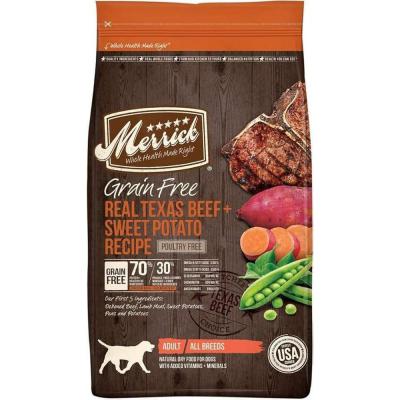 Merrick Grain Free Texas Beef & Sweet Potato Recipe Dry Dog Food 4 lbs.