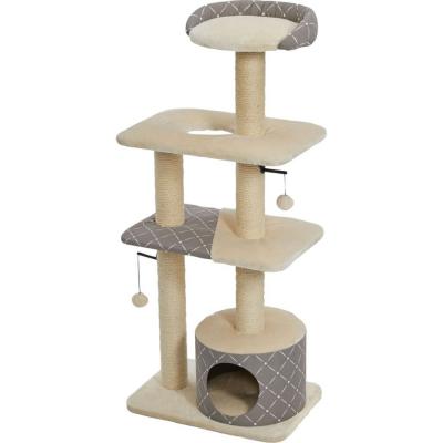 Midwest Homes Cat Furniture Tower Style Gray/Tan 22x15x50.75 in.