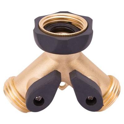 Landscapers Select Brass 2-Way Hose Connector