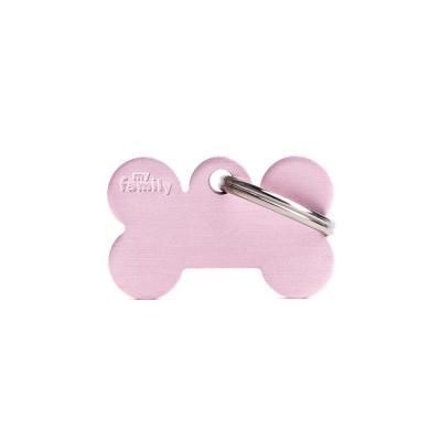 MyFamily Basic Small Aluminum Pink Bone ID Tag