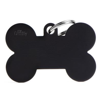 MyFamily Basic XL Aluminum Black Bone ID Tag