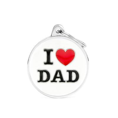 MyFamily Charms Big "I Love Dad" ID Tag