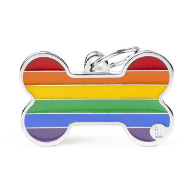 MyFamily Rainbow XL Bone ID Tag