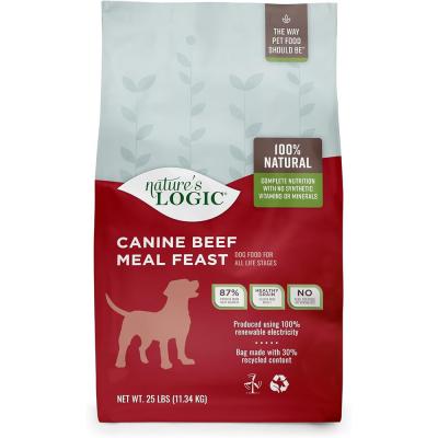 Nature's Logic Canine Beef Meal Feast All Life Stages Dry Dog Food 25 lb.