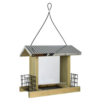 Nature's Way Galvanized Weathered Hopper Feeder 3 qt.