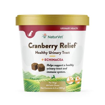 NaturVet Cranberry Relief Plus Echinacea Soft Chew 60 Count