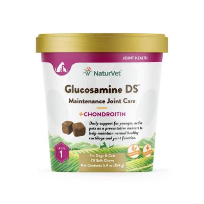 NaturVet Glucosamine DS Level 1 Soft Chew 70 ct