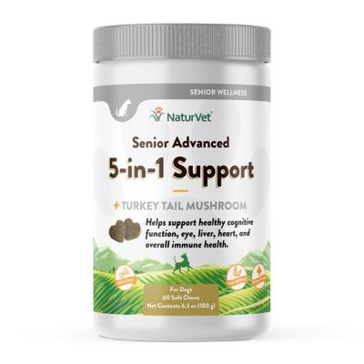 NaturVet Senior Advanced 5 in 1 Support Soft Chew 60 Count