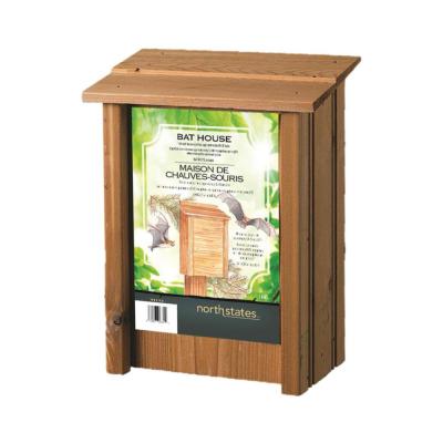 North States Bat House 9 in. x 5 1/4 in. x 12 in. Cedar Wood Post Fence Mounting