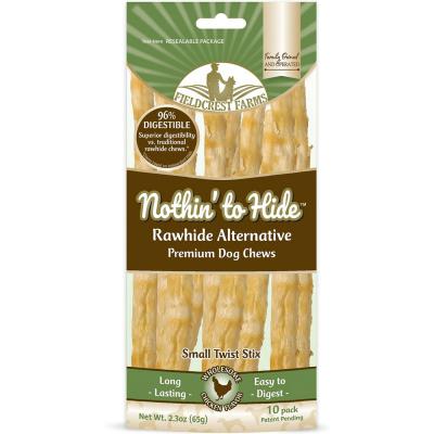 Nothin' To Hide Small Twist Stix Chicken 10 Pack 2.3 oz.