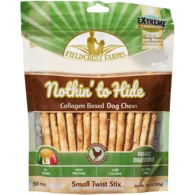 Nothin' To Hide Small Twist Stix Chicken 50 Pack 11.47 oz.