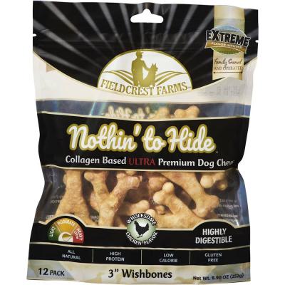 Nothin' To Hide 3 in. Wishbones Chicken 12 Pack 8.9 oz.