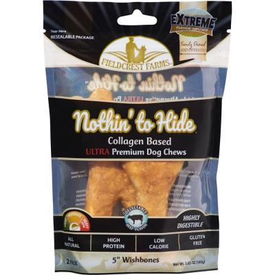 Nothin' To Hide 5 in. Wishbones Beef 2 Pack 5.65 oz.