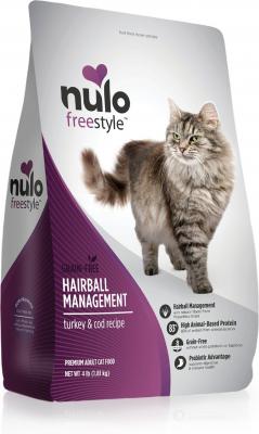 Nulo FreeStyle Cat Hairball Management Grain-Free Turkey & Cod Recipe 5 lb.