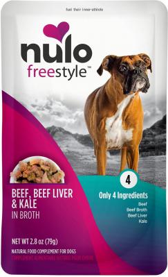 Nulo FreeStyle Dog Grain-Free Beef, Beef Liver & Kale In Broth 2.8 oz.