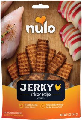 Nulo FreeStyle Jerky Strips Grain-Free Chicken With Apple Recipe 5 oz.