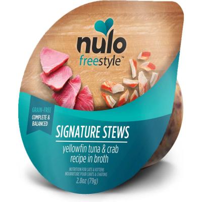 Nulo FreeStyle Cat & Kitten Signature Stew Grain-Free Yellowfin Tuna & Crab Recipe 2.8 oz.