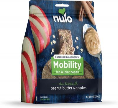 Nulo Functional Granola Bars Mobility Hip & Joint Health With Peanut Butter & Apple For Dogs 10 oz.