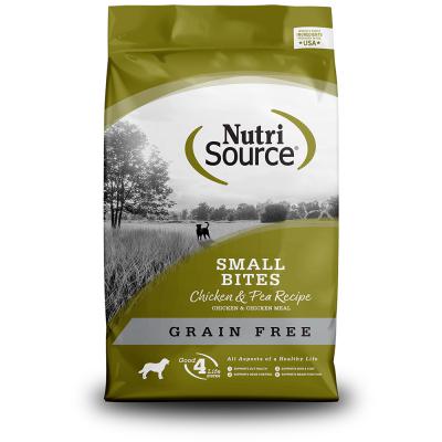 Nutri Source Grain-Free Small Bites Chicken & Pea Recipe 12 lb.