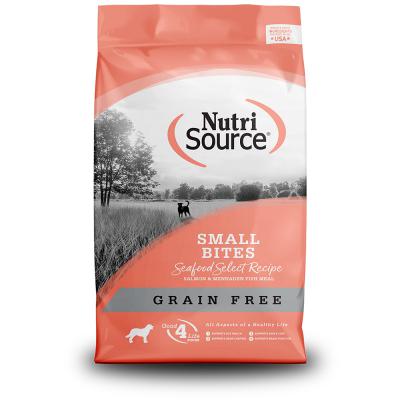 NutriSource Grain-Free Small Bites Seafood Select Recipe 12 lb.