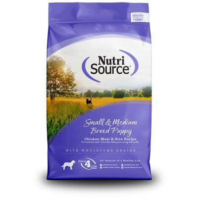 NutriSource Small & Medium Breed Puppy Chicken & Rice Recipe 26 lb.