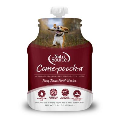 NutriSource Come-Pooch-A Broth Food Topper Beef 12 oz.