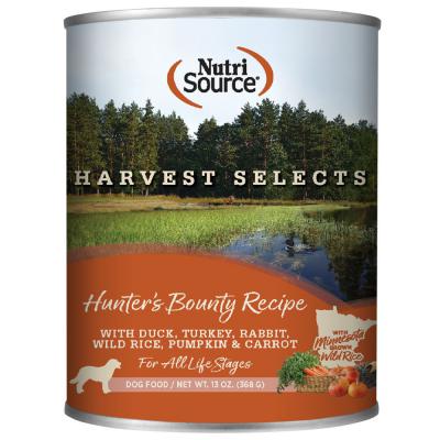 NutriSource Harvest Selects Canned Dog Food Hunter's Bounty 13 oz.