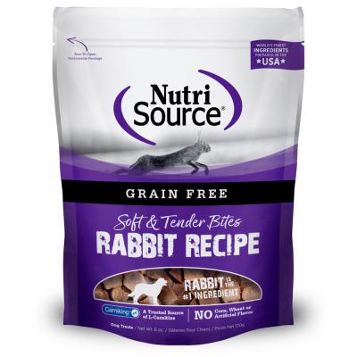 NutriSource Soft & Tender Bites Dog Treats Rabbit 6 oz.