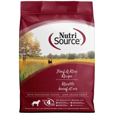 NutriSource Adult Beef & Rice Recipe Recipe 12 lb.