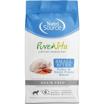 NutriSource PureVita Limited Ingredient Grain-Free Small Bites Turkey & Sweet Potato Recipe