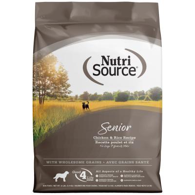 NutriSource Senior Dry Dog Food Chicken & Rice 12 lb.