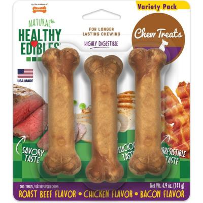 Nylabone Healthy Edibles Natural Chew Variety 3 Pack