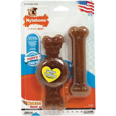 Nylabone Puppy Chew Twin Pack Wolf