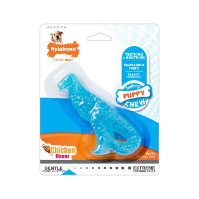 Nylabone Teething Chew Dental Dinosaur Blue