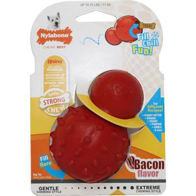 Nylabone Rubber Chew Rhino Cone Bacon Flavor Regular