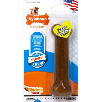 Nylabone Teething Chew Chicken Flavor Wolf