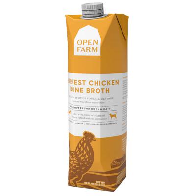 Open Farm Harvest Chicken Bone Broth For Dogs & Cats 33.8 oz.