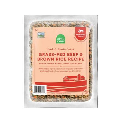 Open Farm Gently Cooked Grass-Fed Beef & Brown Rice Recipe Frozen Dog Food 96 oz.