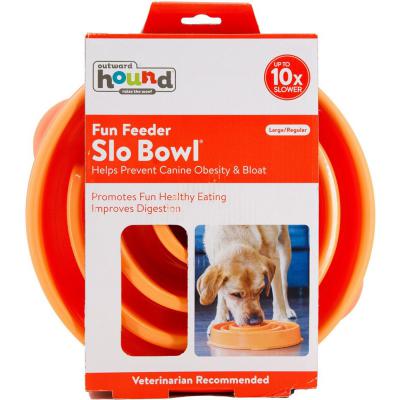 Outward Hound Fun Feeder Slo Bowl Large 4 Cup Orange