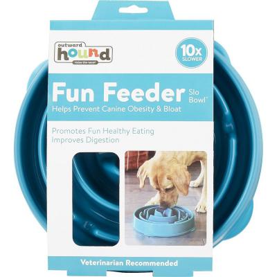 Outward Hound Fun Feeder Slo Bowl Large 4 Cup Turquoise