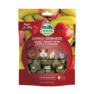 Oxbow Animal Health Simple Rewards Baked Small Animal Treats with Apple & Banana 3 oz.