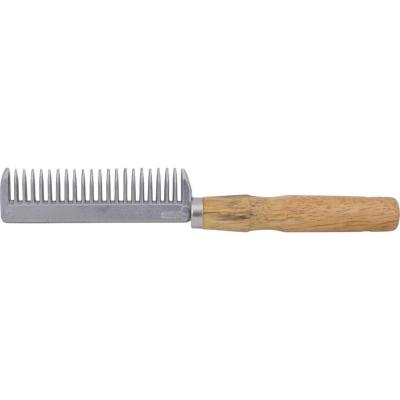 Partrade Aluminum Tail Comb w/Wood Handle 6 in.