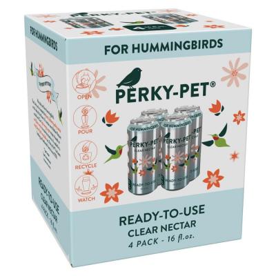 Perky Pet Hummingbird Nectar Ready To Use Clear 16 oz. 4 Pack