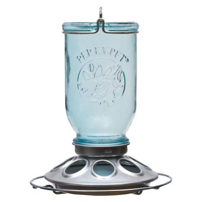 Perky Pet Mason Jar Wild Bird Feeder Blue 1 lb.