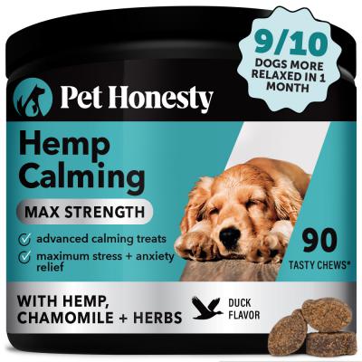 Pet Honesty Hemp Calming Max Strength Duck Flavor 90 ct