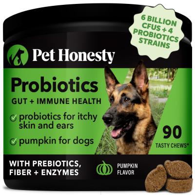 Pet Honesty Probiotics Gut + Immune Health Pumpkin Flavor 90 ct