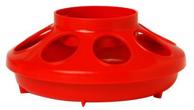 Plastic Feeder Base 1 qt. Red