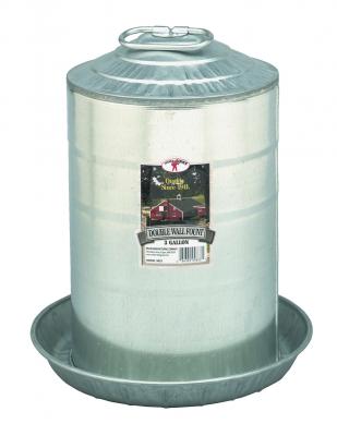 Galvanized Double Wall Fount 3 Gallon