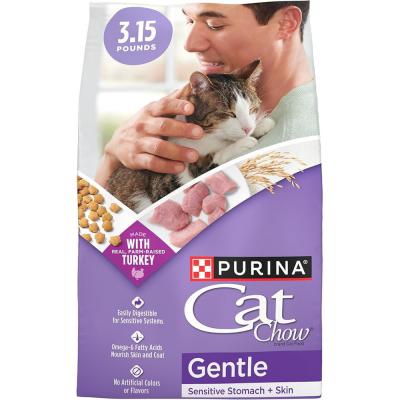 Purina Cat Chow Gentle Dry Cat Food Sensitive Stomach & Skin 3.15 lb.