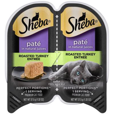 Sheba Perfect Portions Pate Wet Cat Food Roasted Turkey 2.6 oz.